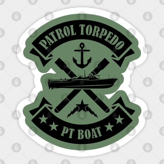 Patrol Torpedo PT Boat (subdued) Sticker by TCP